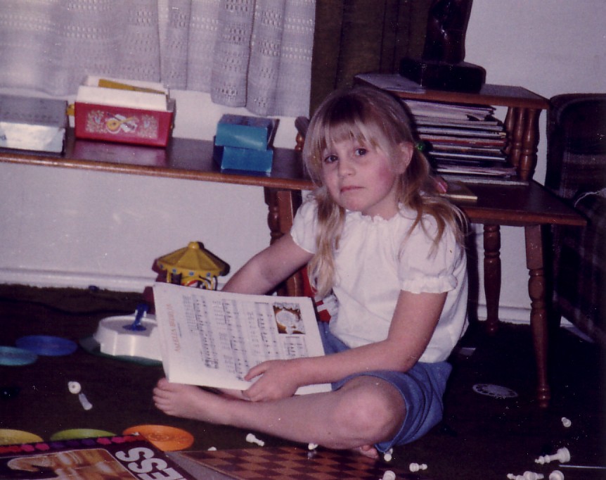 The Author, Age 8 surrounded by her creativity
